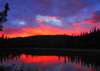 Yukon River scenery at dusk Guided Canoeing Trips
